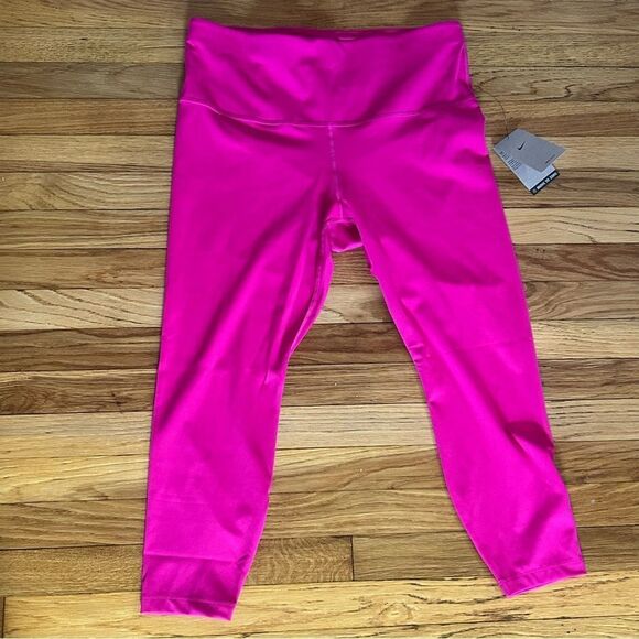 Nike Tight Fit High Rise 7/8 Length Leggings Pink Womens Plus Size 1X DN5596-615 - Picture 1 of 7